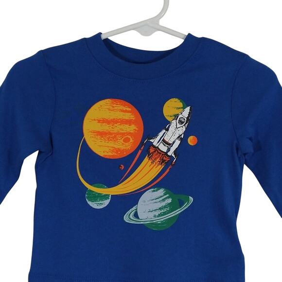 F Baby Gap Brannan's Favorites Blue Planets Outerspace Long Sleeve Tee NWT 3-6M - Picture 2 of 8